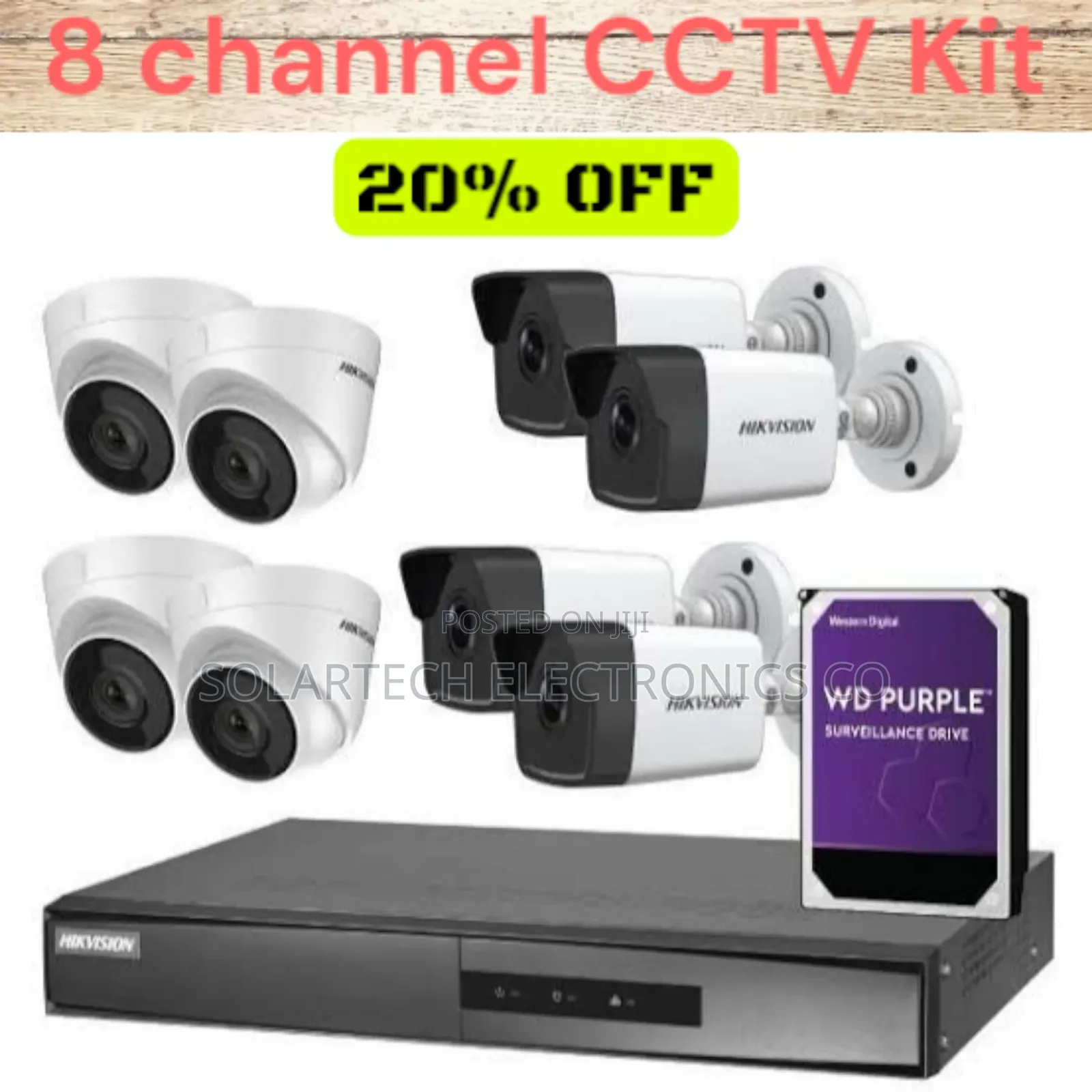 8 Channel Hik Vision CCTV Camera System Strike View