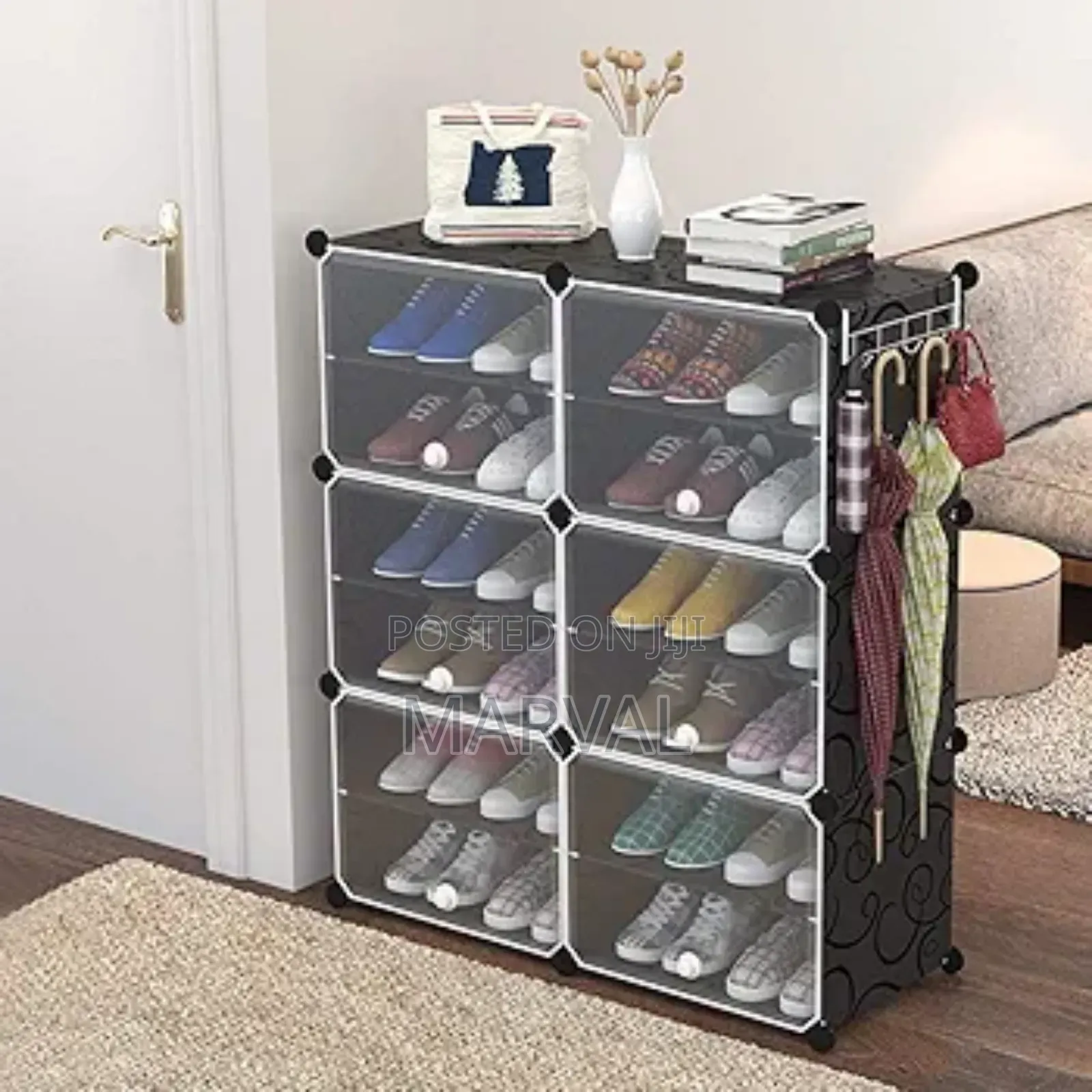 6 Tiers Shoe Rack Space Saving Shoe Tower Cabinet