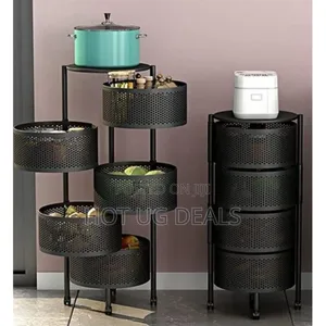 4-tier Kitchen Storage Racks For Vegetables With Wheels,