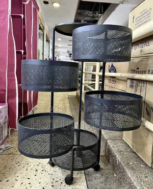 4-tier Kitchen Storage Racks For Vegetables With Wheels,