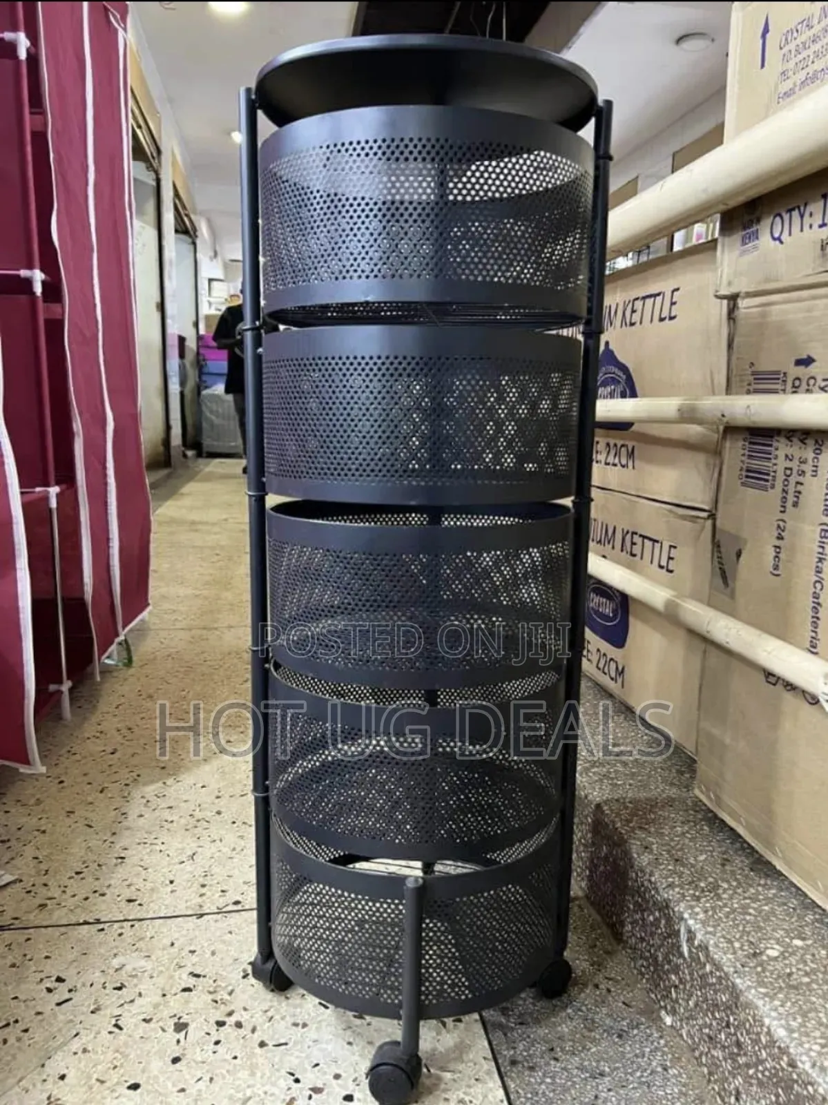 4-tier Kitchen Storage Racks For Vegetables With Wheels,