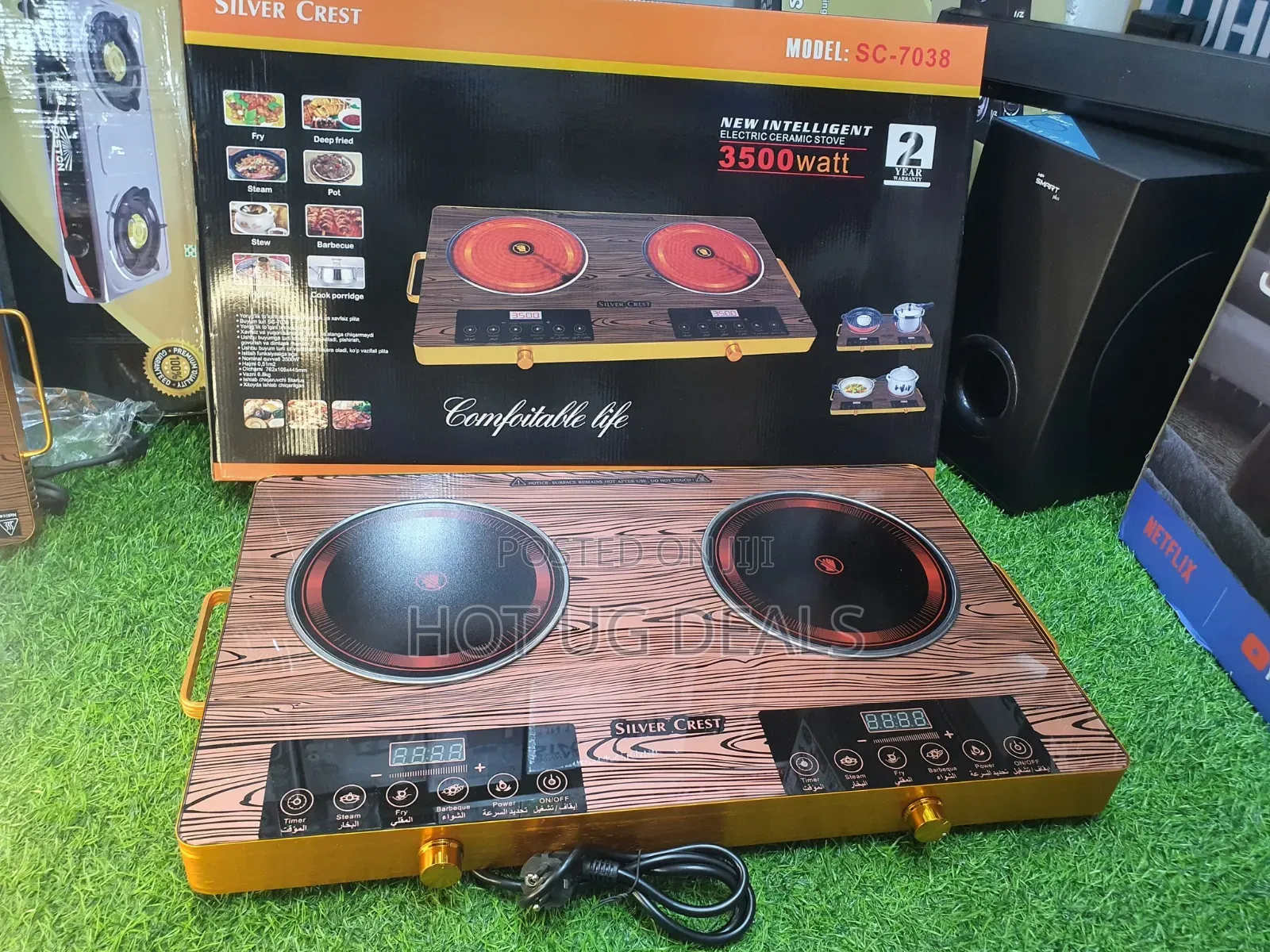 Double Infrared Electric Touch Control Stove 3500w