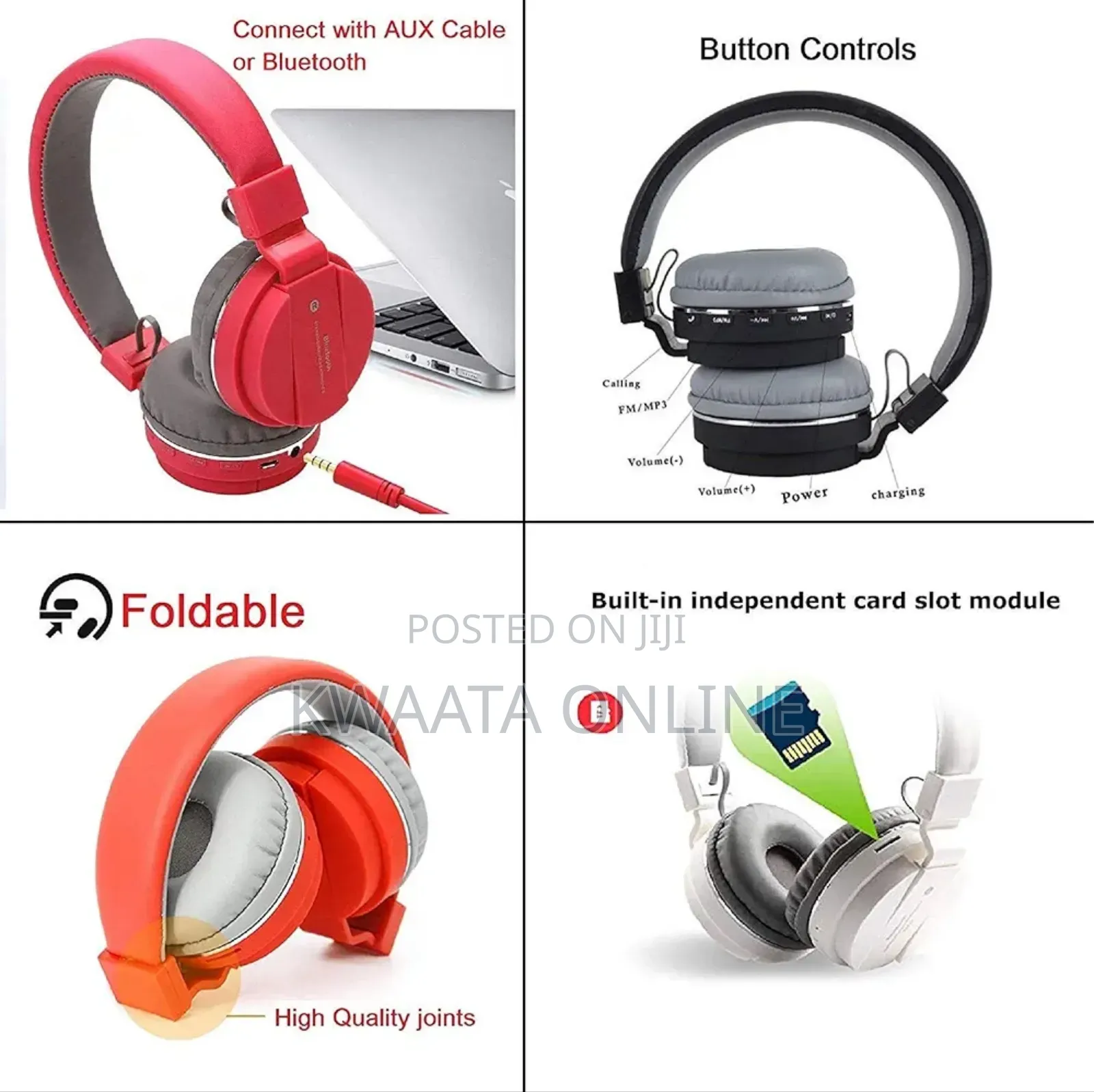 Wireless Bluetooth Headphone With Fm Micro Sd Card Slot