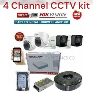 4 Channel Hik Vision CCTV Camera System Kit Turbo Hd Kuqu