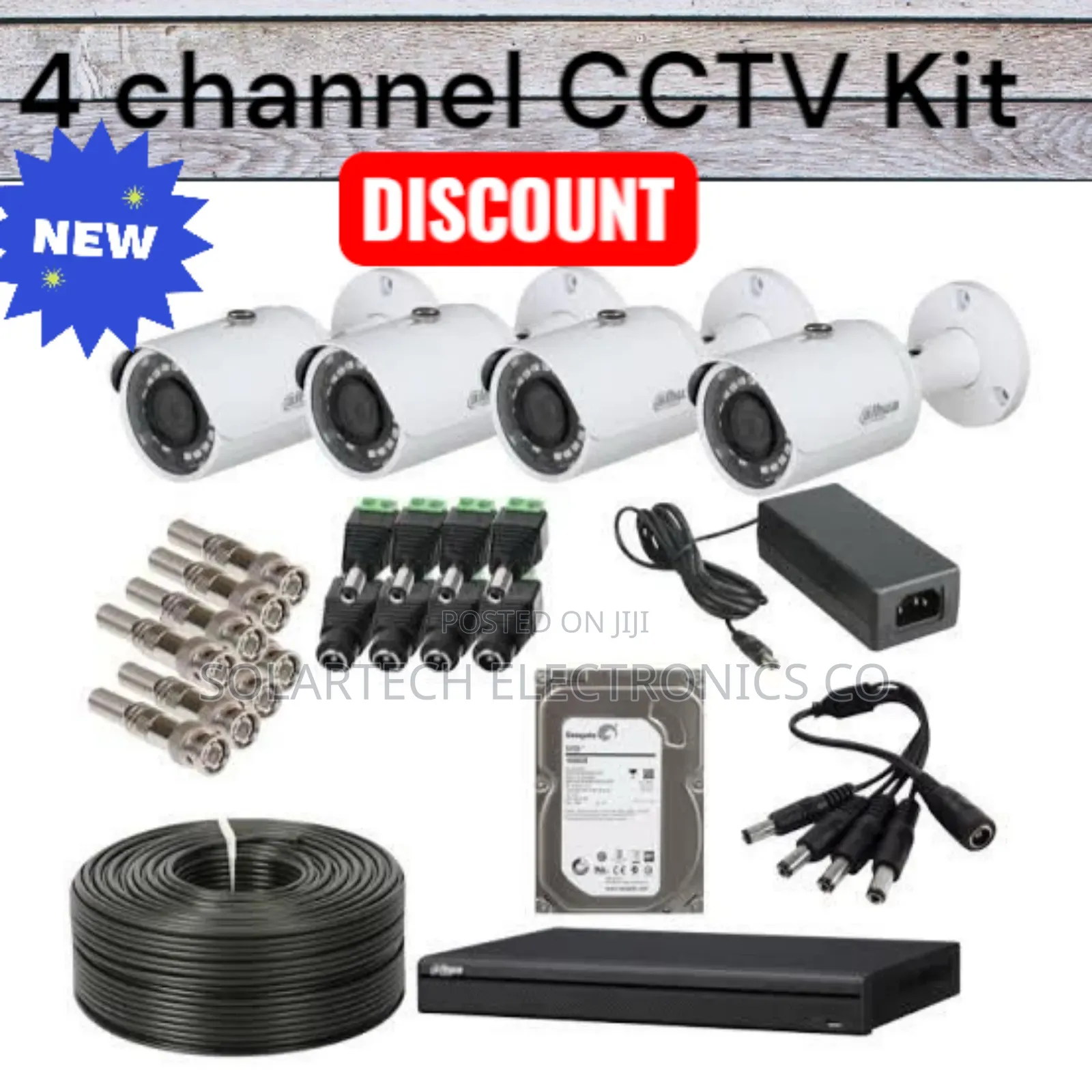 4 Channel Hik Vision CCTV Camera System Kit Vegk