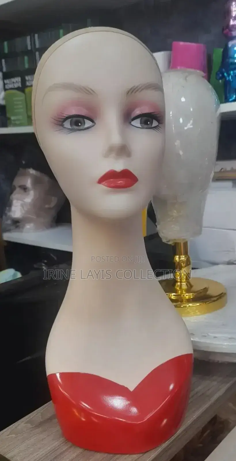 Long Neck Wig Display Dumm5