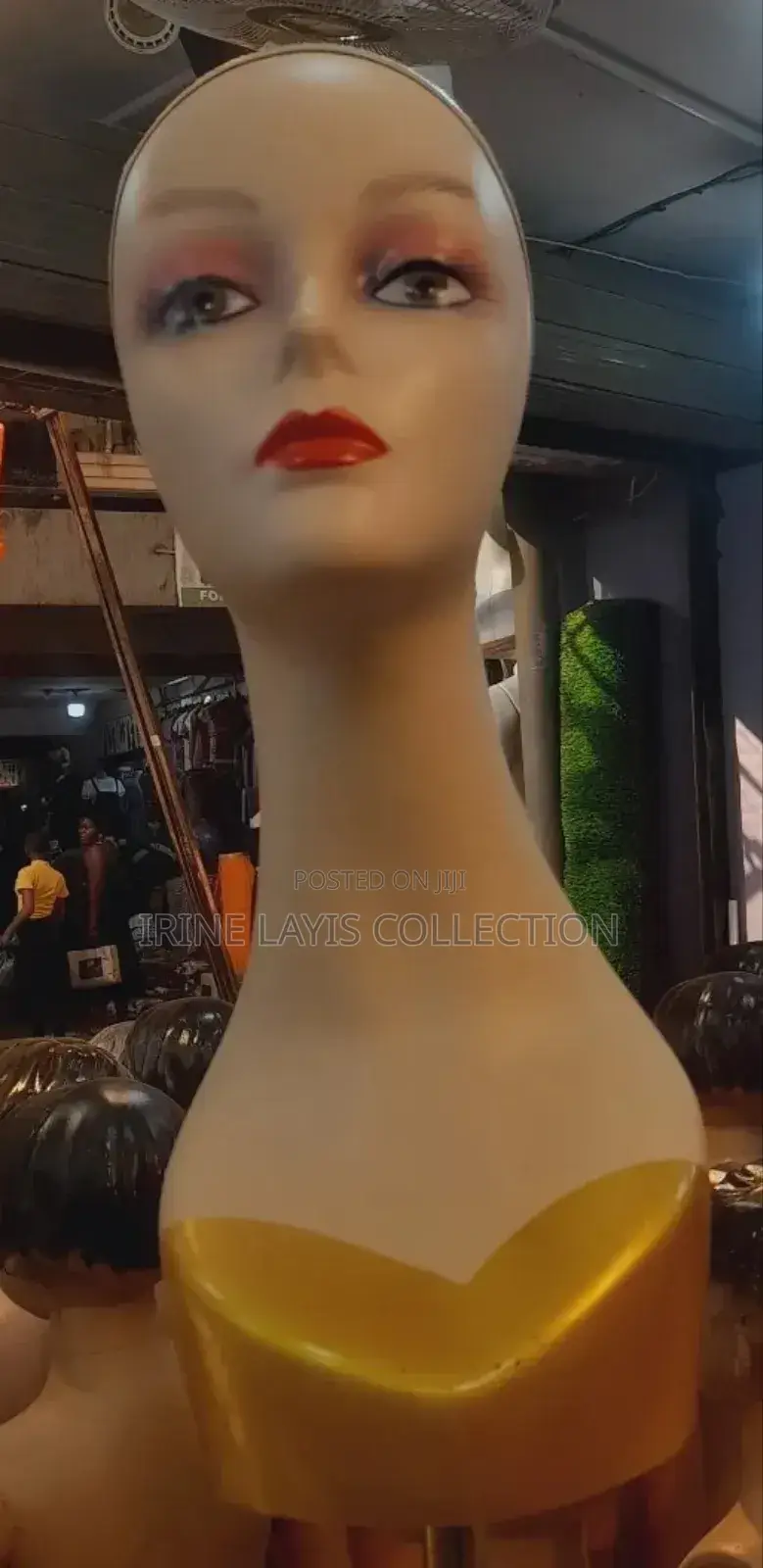 Long Neck Wig Display Dumm5
