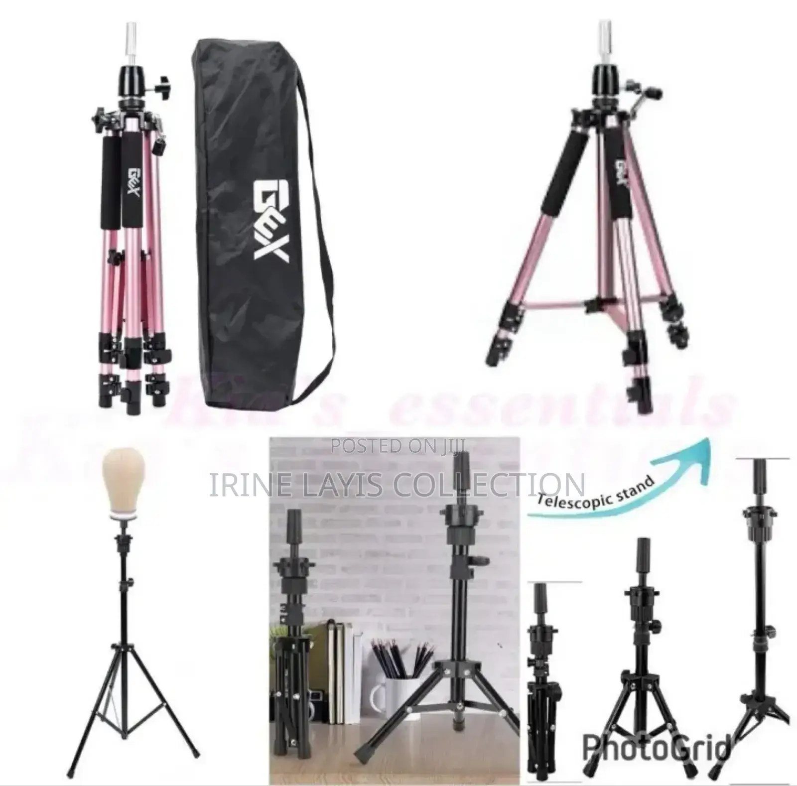 Adjustable Wig Display Stands
