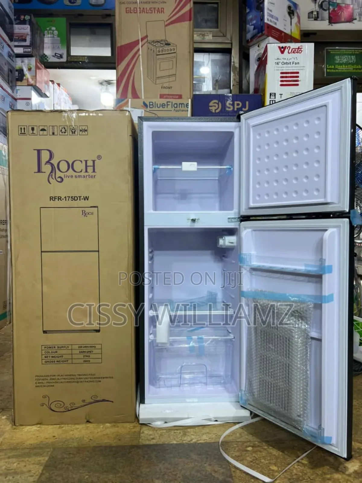 Roch 175l Double Door Top Freezer Fridge