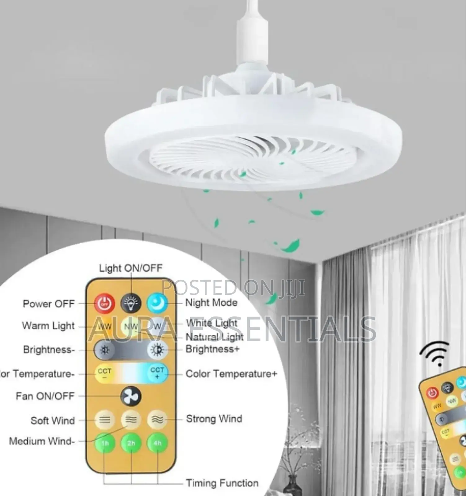 3in1 Ceiling Fan With Lights Remote