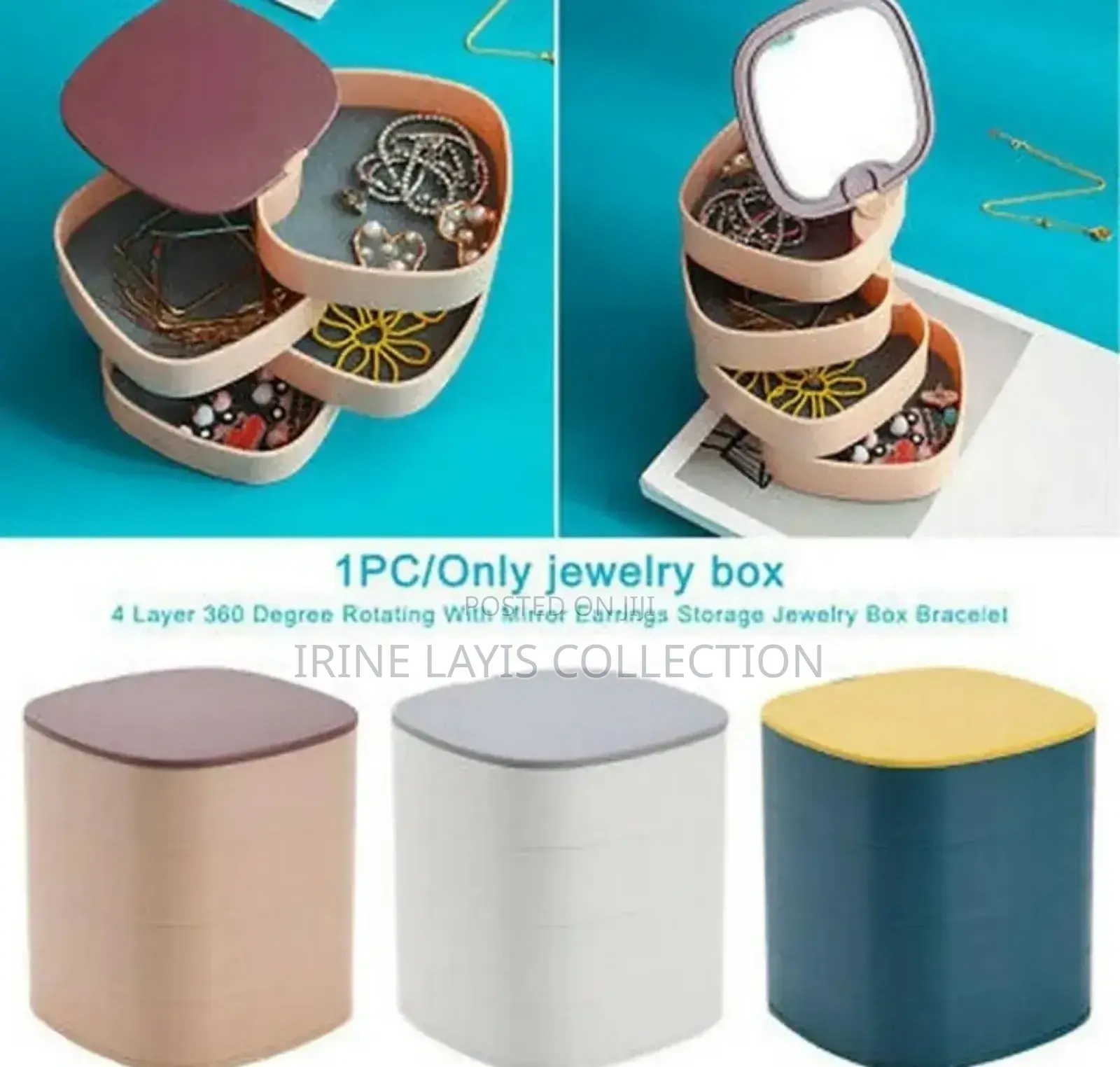 4 Layer Rotating Jewellery Box