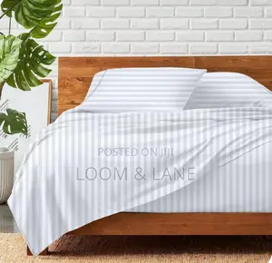 Hotel High Quality Egyptian King Size Cotton Stripe Bedshee