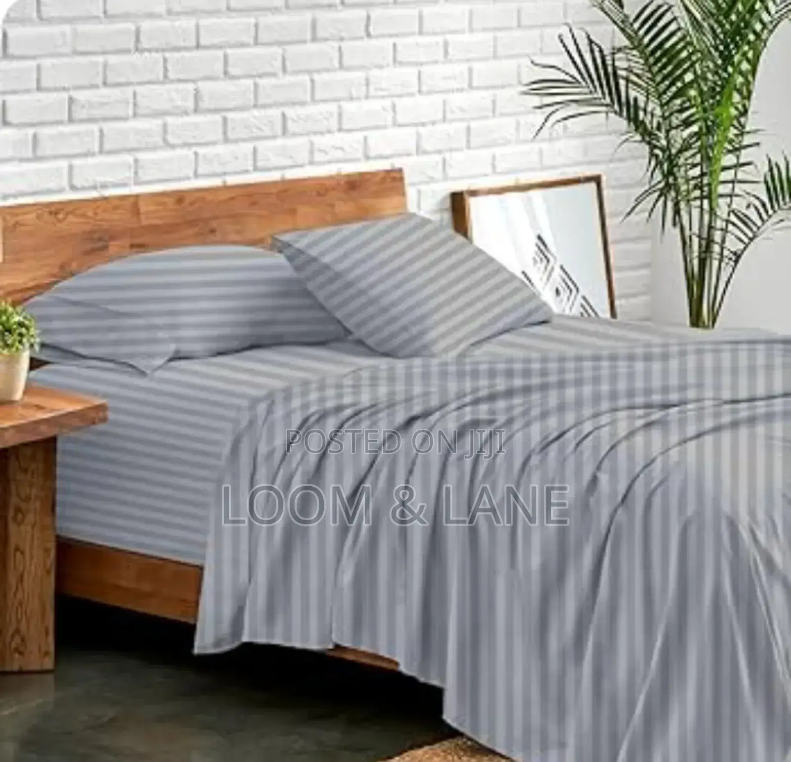 Hotel High Quality Egyptian King Size Cotton Stripe Bedshee