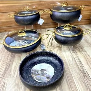 Sonifer 9-Piece Wear-Resistant Non-Stick Granite Cookware