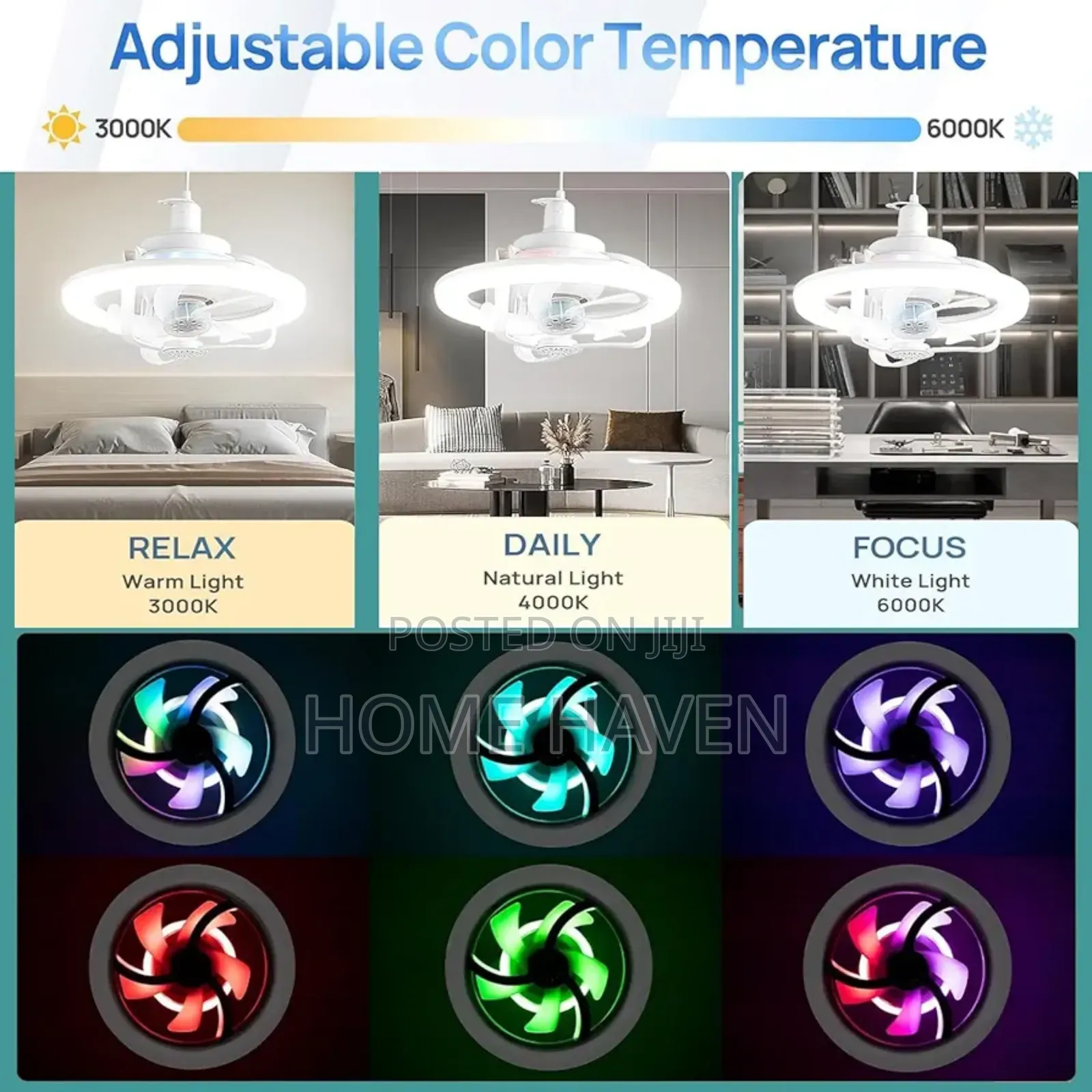 Multi-Color Led Ceiling Fan Bulb