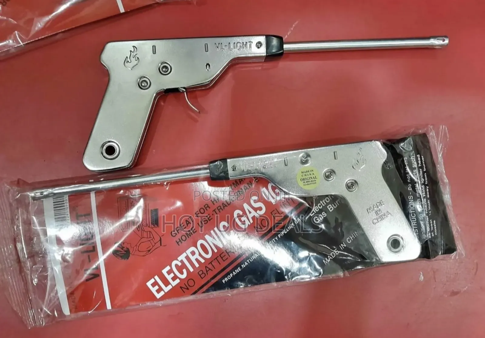 Gas Lighter With Electric Sparks - Silver