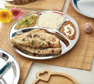 Stainless Steel Round Divided Dinner Plate
