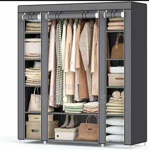 Luxurious 3 Folding Wardrobe, Comes With Jointed Metal Rods