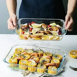 2pcs Heat Resistant Glass Baking Dishes