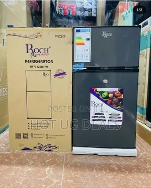 Roch 125 Liters Double Door Top Freezer Defrost Fridge –Inox