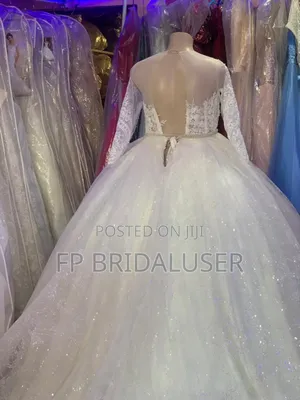Wedding Gown for Hire Long-Sleeved Floral
