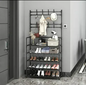 Unique Black Shoe and Hat Rack - Hall Tree,Freestanding