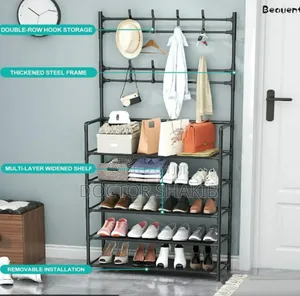 Unique Black Shoe and Hat Rack - Hall Tree,Freestanding