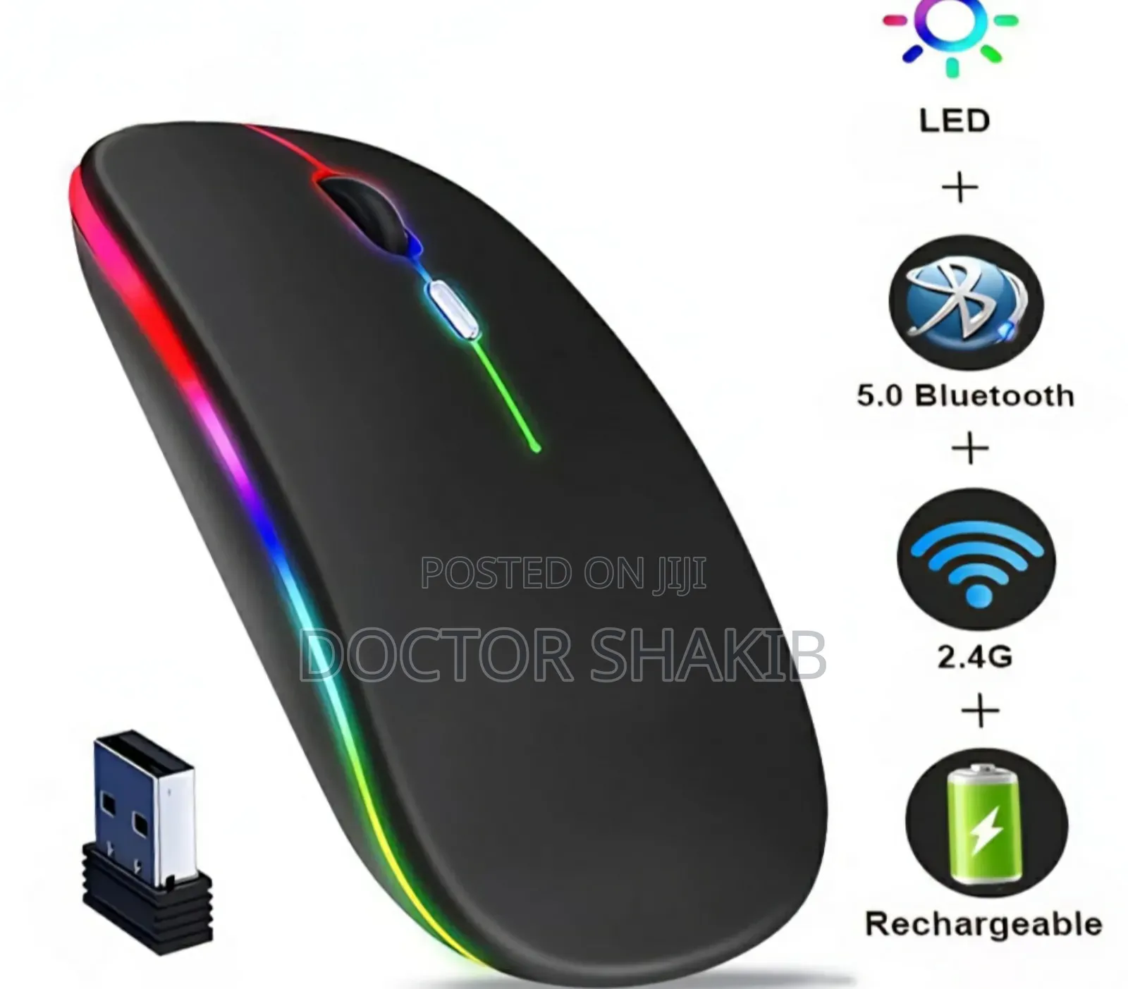 Unique Bluetooth Wireless Slim Silent Click Mouse