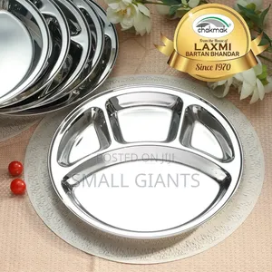 Stainless Steel Round Divided Dinner Plate