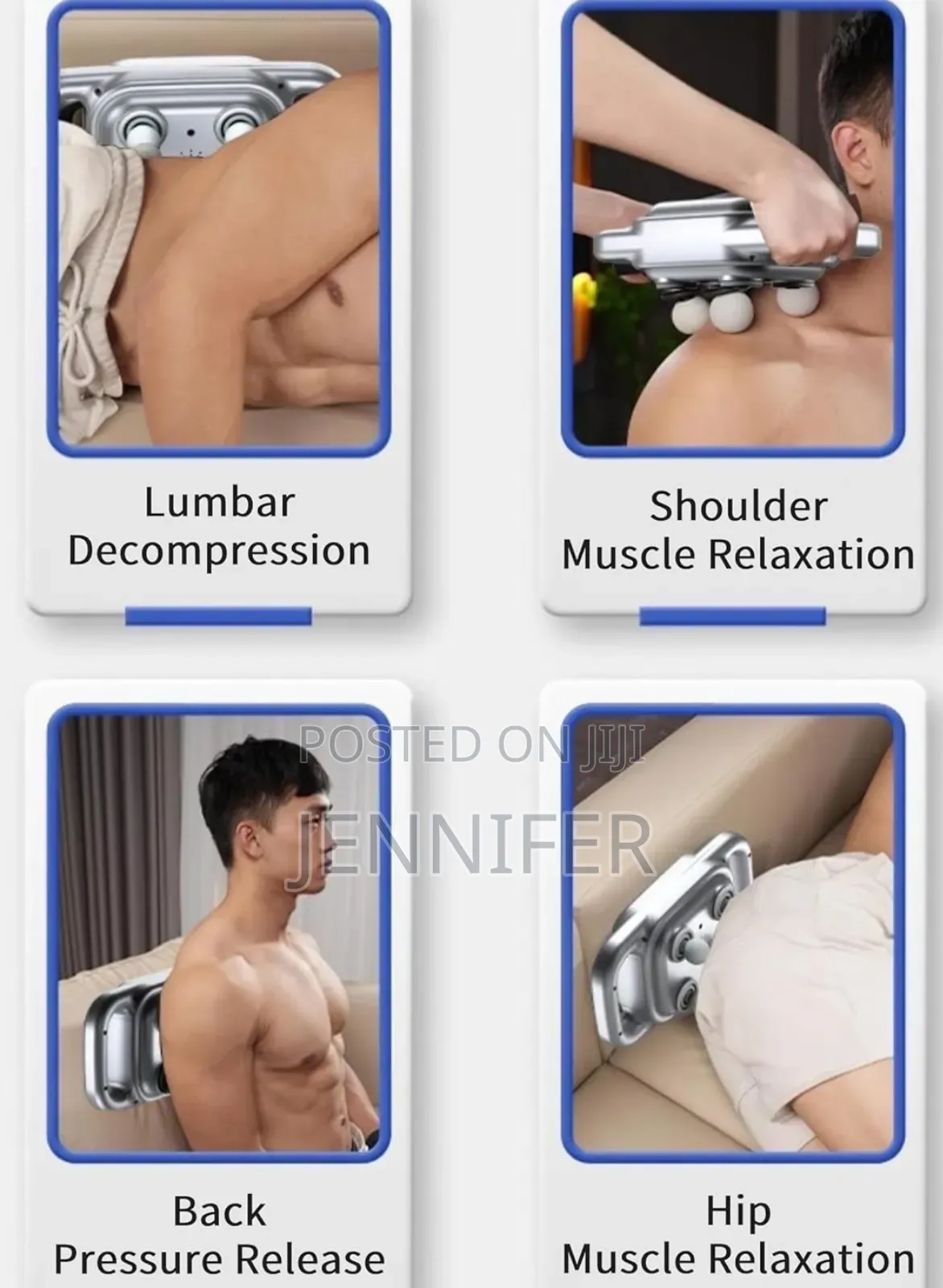4 Head Massager, Deep Tissue Massage Gun
