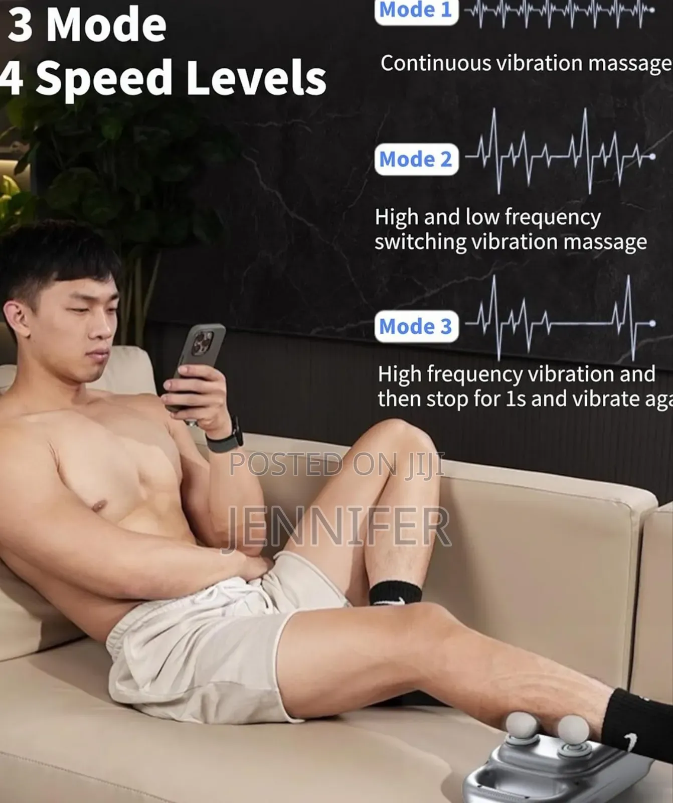 4 Head Massager, Deep Tissue Massage Gun