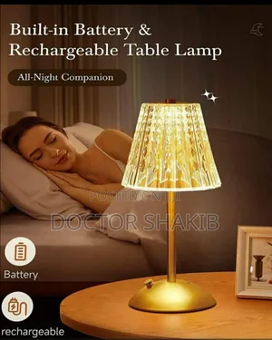 Crystal Table Lamp, Bedside Crystal Table With Touch Control