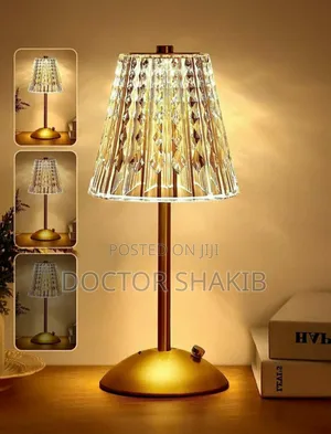 Crystal Table Lamp, Bedside Crystal Table With Touch Control