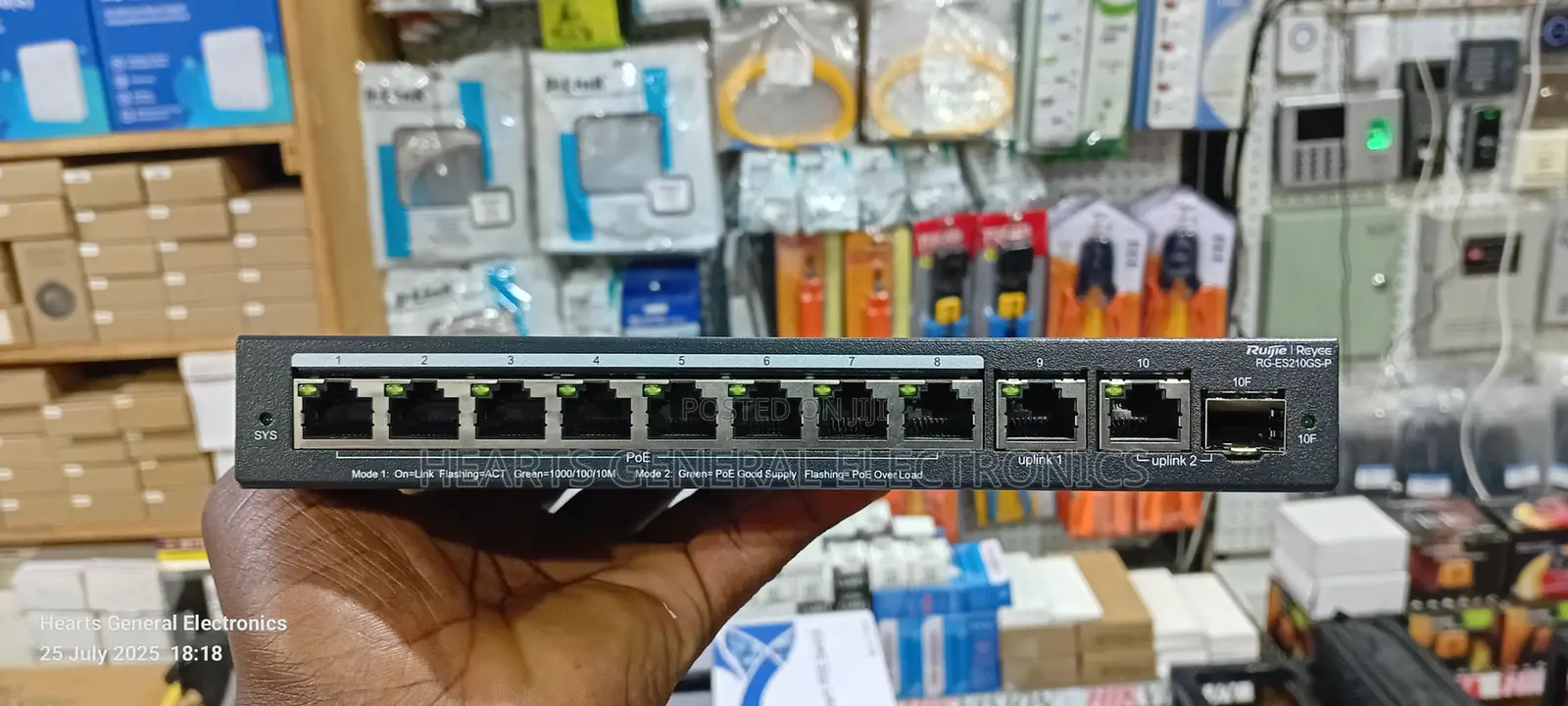 Ruijie 8 Port Gigabit Switch ( Cloud Managed )