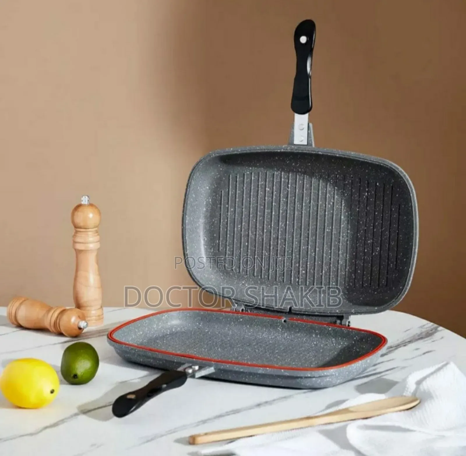 Quality Dessini Aluminum Two-Sided Double Grill Non