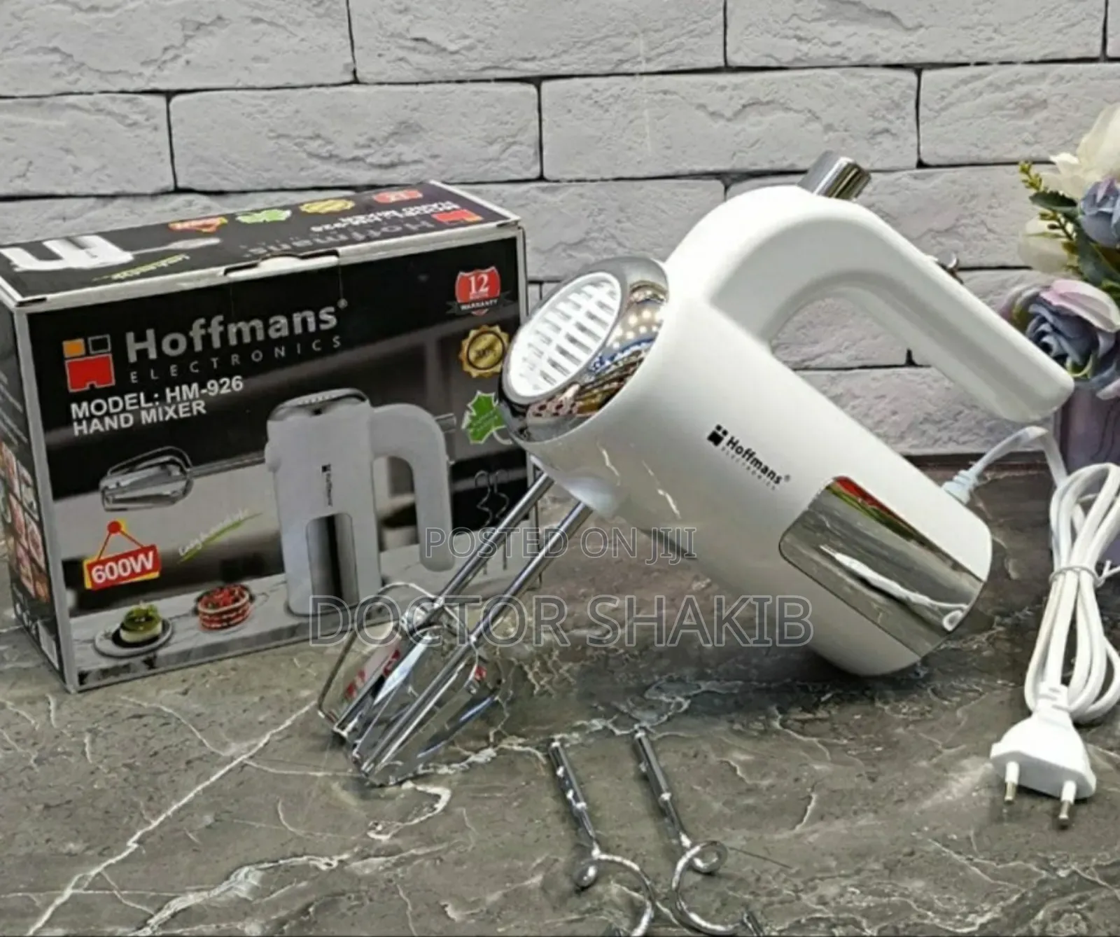 Unique Egg and Dough Beater Hand Mixer Electric White Color
