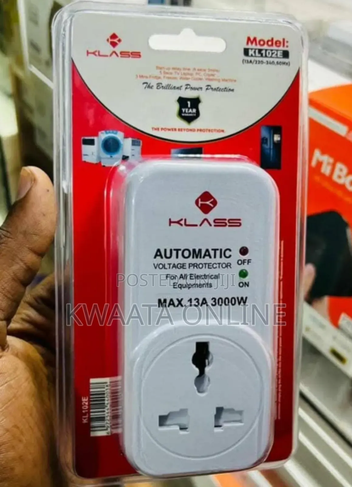 Klass Automatic Voltage Protector - 13a, 3000w -universal