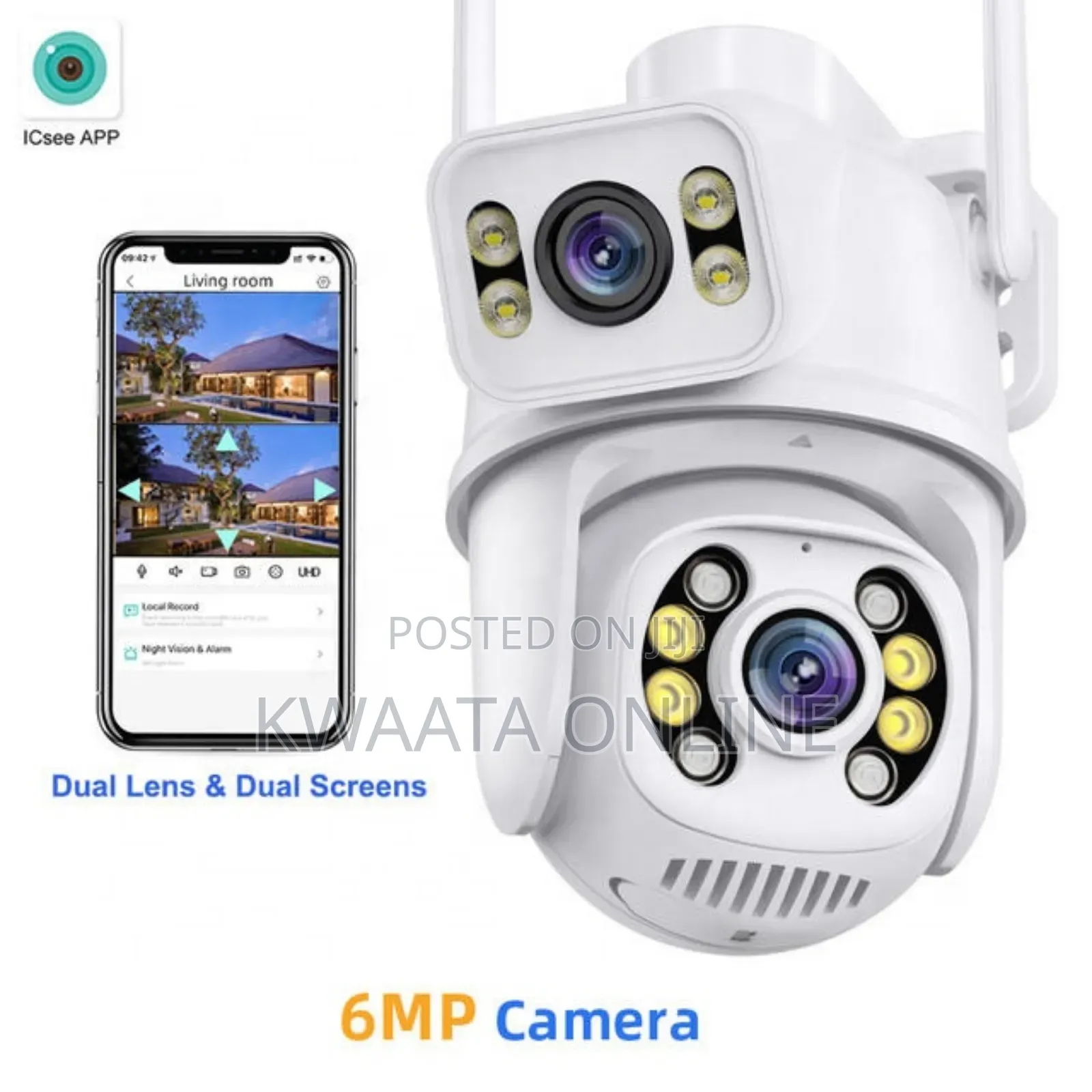 6mp Dual Lens PTZ Ip Wireless Wifi Smart Camera