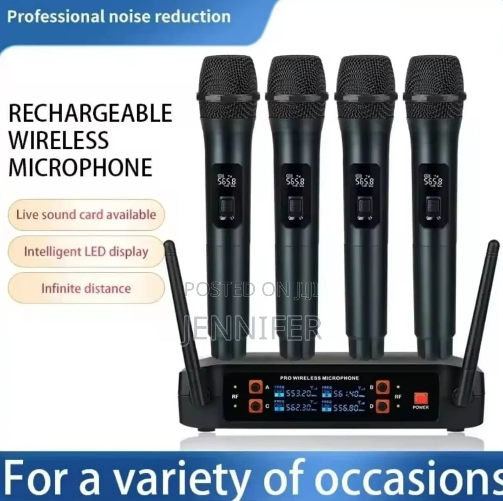 4 Piece Wireless Vocal Microphone Set