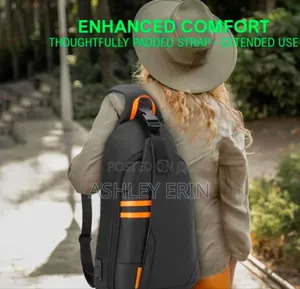 Porodo Gaming Water-resistant Pu Sling Bag With Usb-c Port