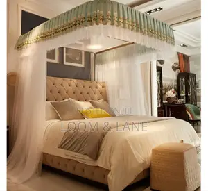 Rail Mosquito Net , U-Shaped Rail Bed Curtains 5by6 6by6