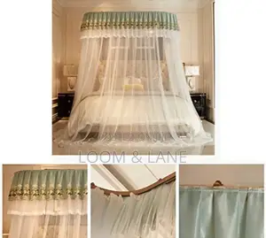 Rail Mosquito Net , U-Shaped Rail Bed Curtains 5by6 6by6