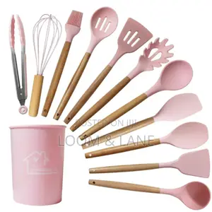 12pcs Kitchen Utensil Set Silicone Cooking Utensils Kit