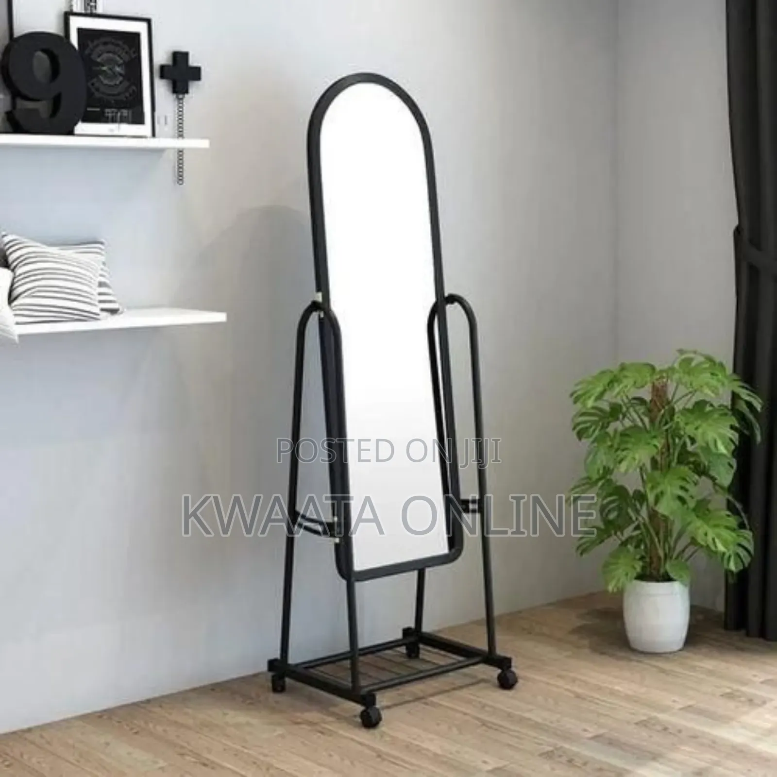 1 Pc Full Length Mirror Moveable Dressing Adjustable Length
