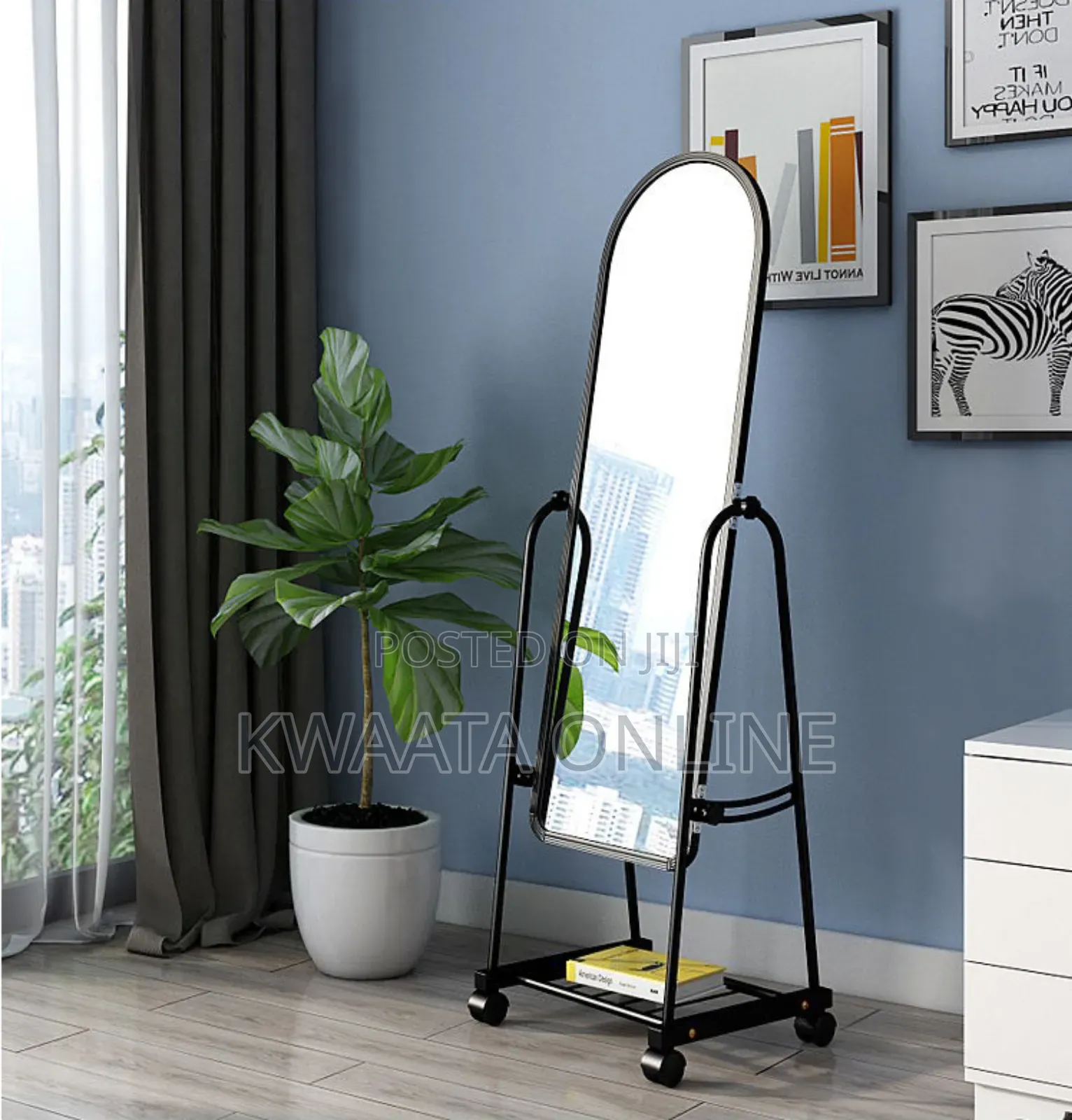 1 Pc Full Length Mirror Moveable Dressing Adjustable Length
