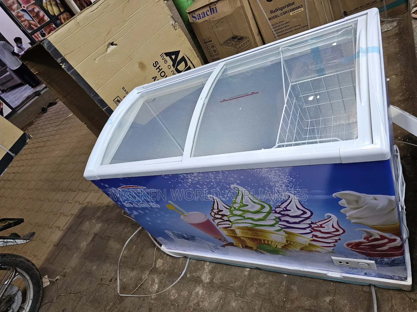 390l Adh Ice Cream Display Freezer New