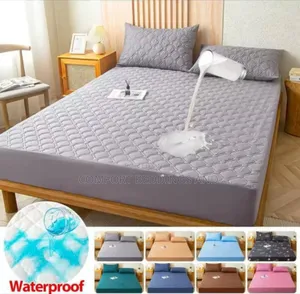Elastic Waterproof Mattress Protector Light Gray