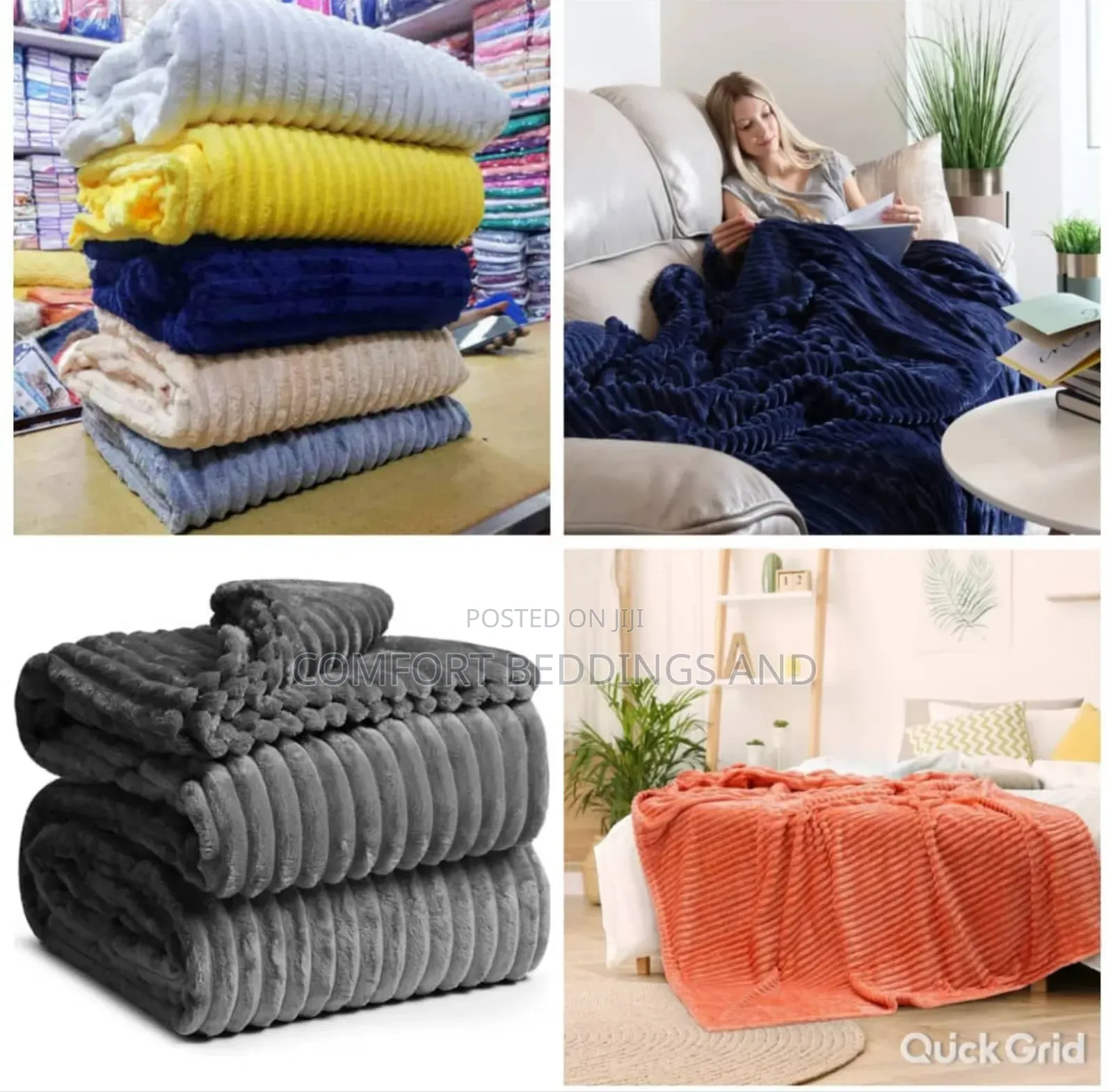 Stripped Soft Throw Blankets