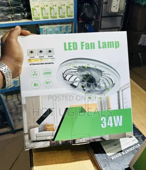 Ceiling Fan With Led Light And Remote Control - 2 In 1