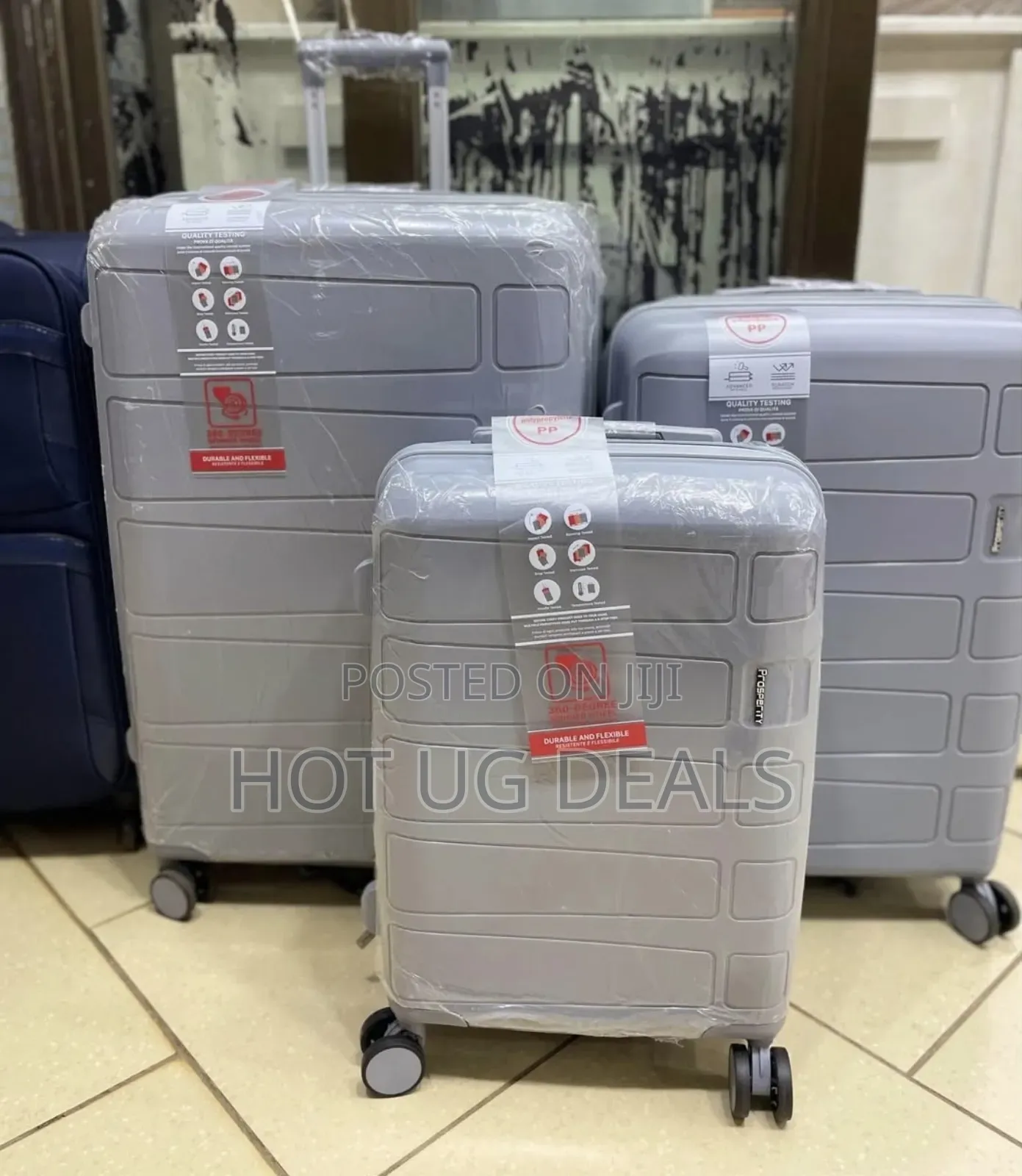 Waterproof Rubber Travel Suitcases (Medium Size)